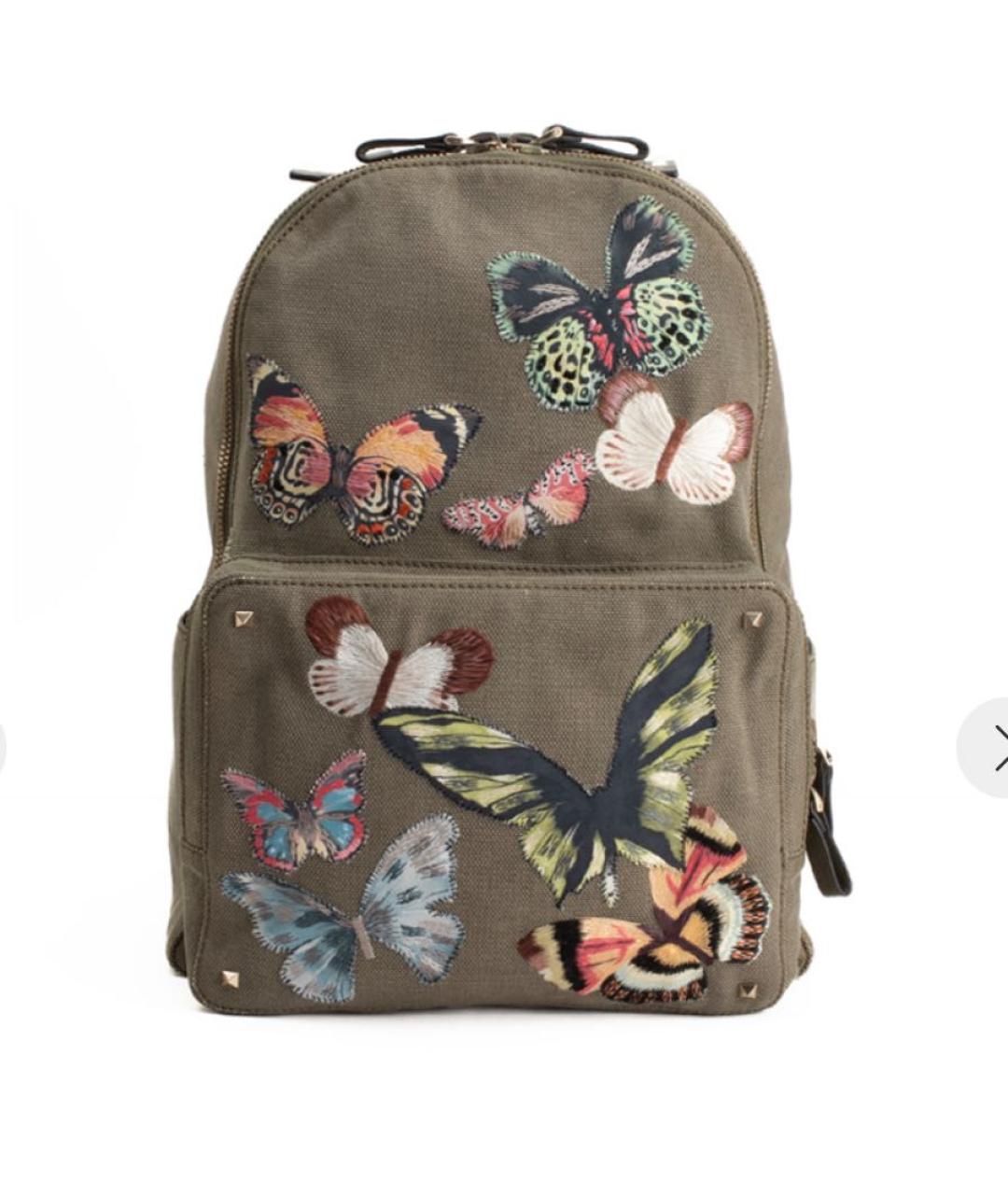 VALENTINO Хаки тканевый рюкзак, фото 7