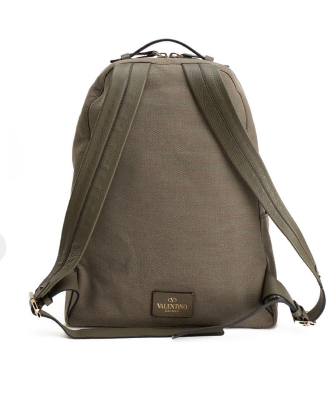 VALENTINO Хаки тканевый рюкзак, фото 3