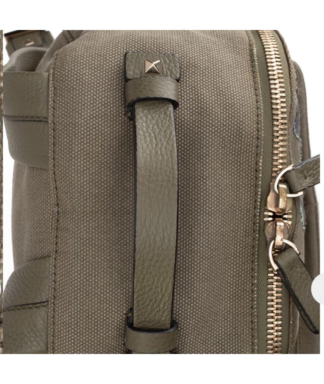 VALENTINO Хаки тканевый рюкзак, фото 4