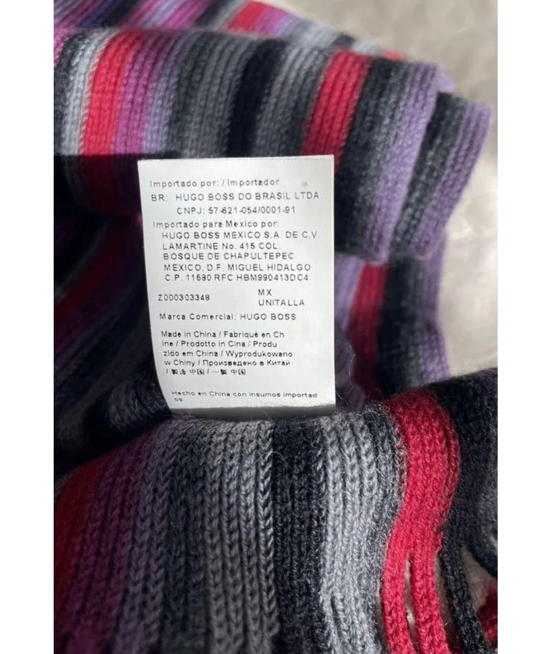 HUGO BOSS Мульти шерстяной шарф, фото 5