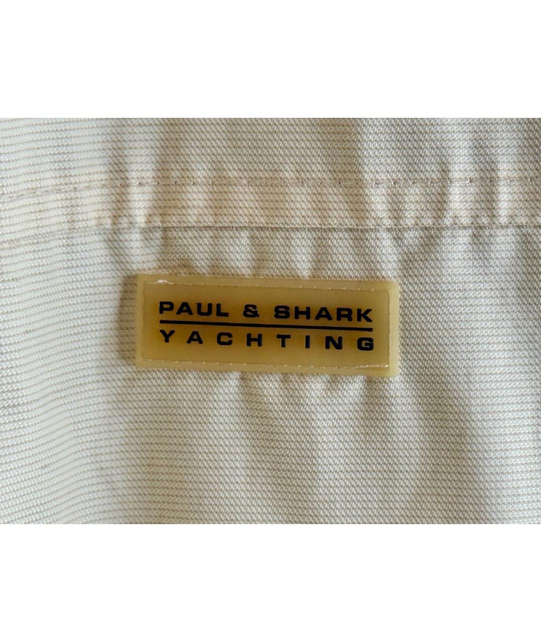 PAUL & SHARK Бежевая полиуретановая куртка, фото 5