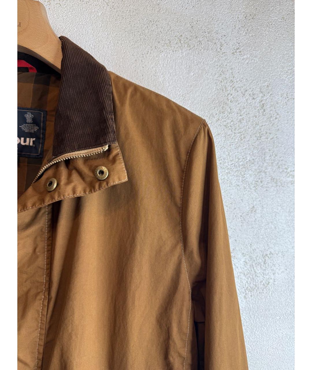 BARBOUR Горчичная хлопковая куртка, фото 6