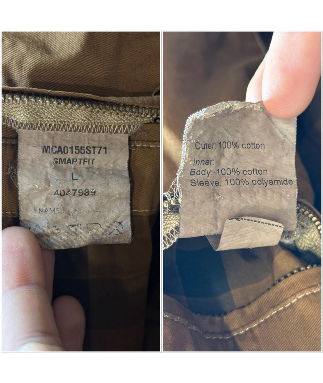 BARBOUR Горчичная хлопковая куртка, фото 7