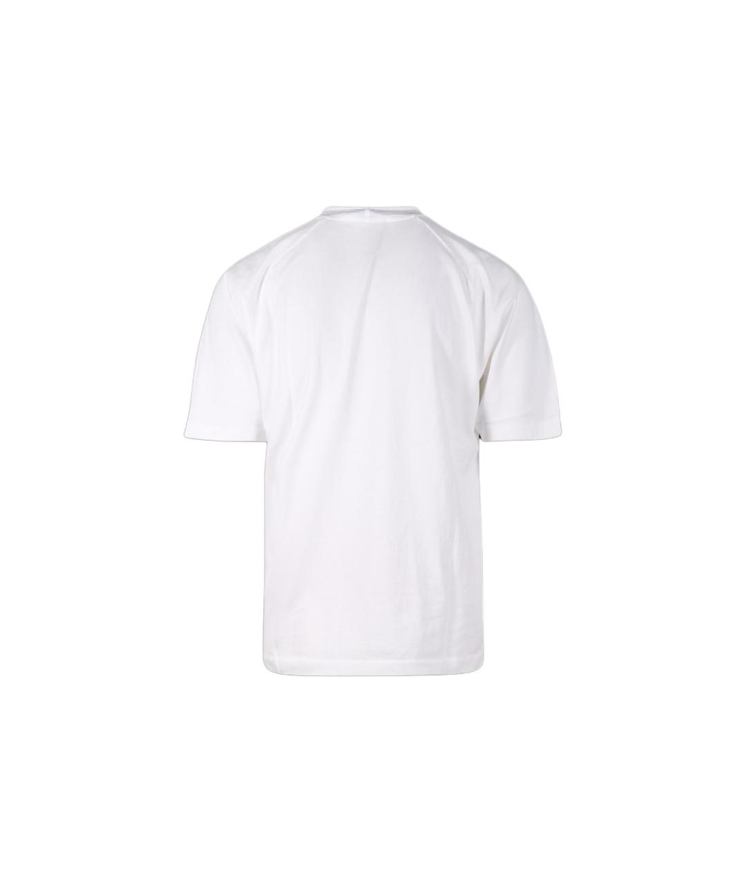 STONE ISLAND Белая хлопковая футболка, фото 2