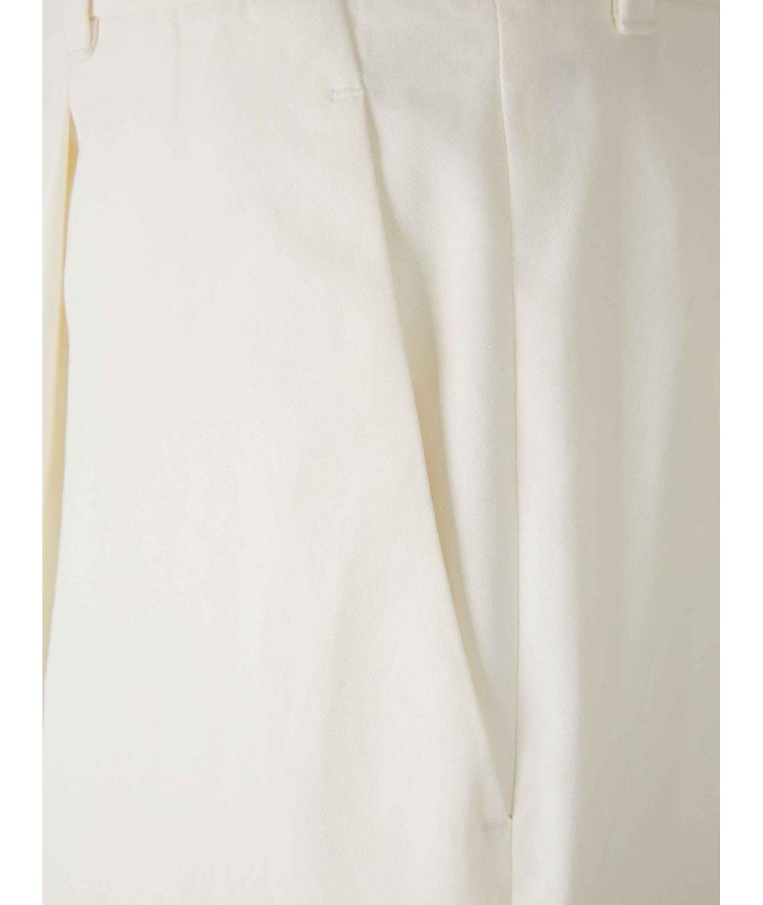 THE ROW Белые хлопковые прямые брюки, фото 4