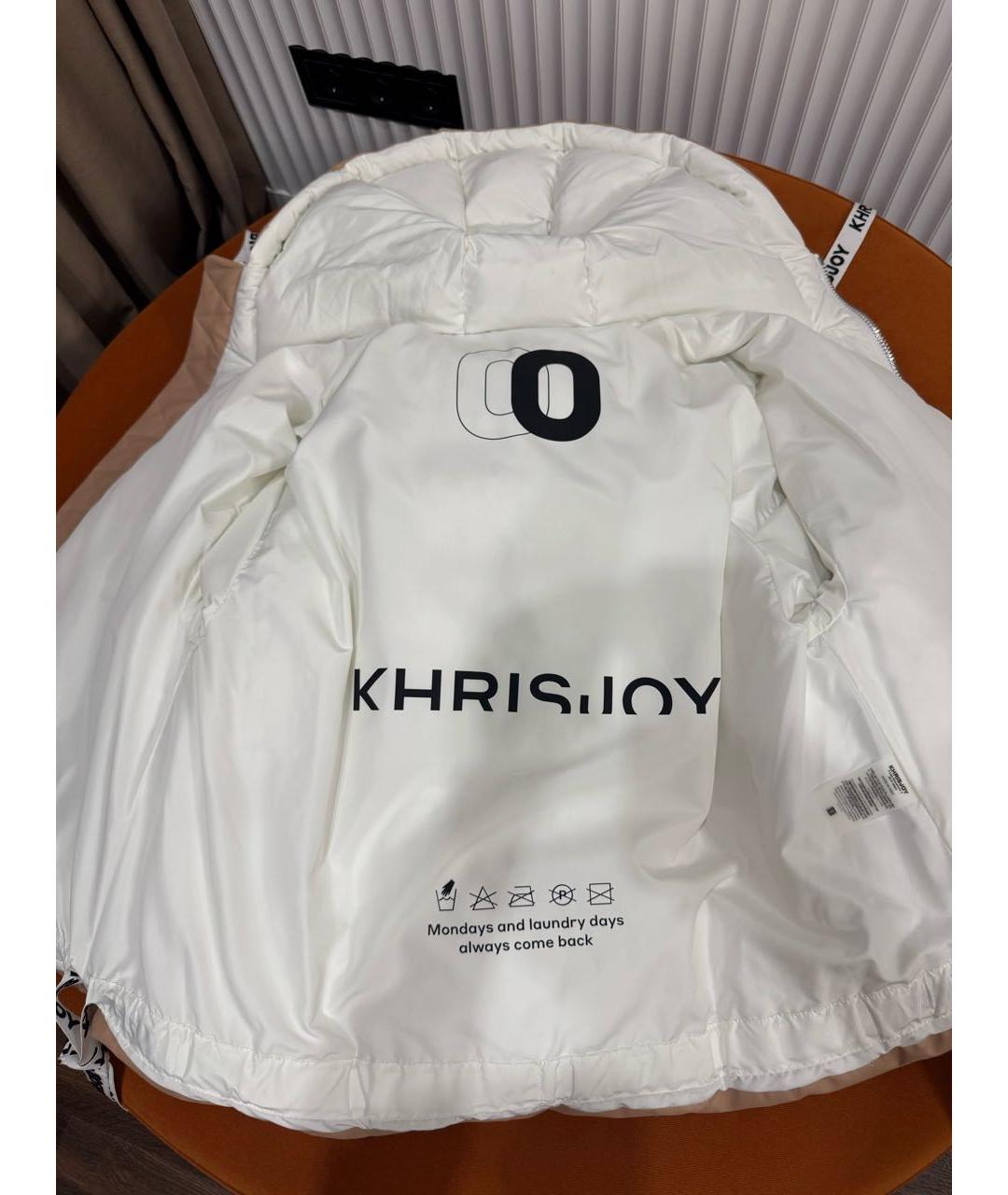 KHRISJOY Бежевая полиэстеровая куртка, фото 3