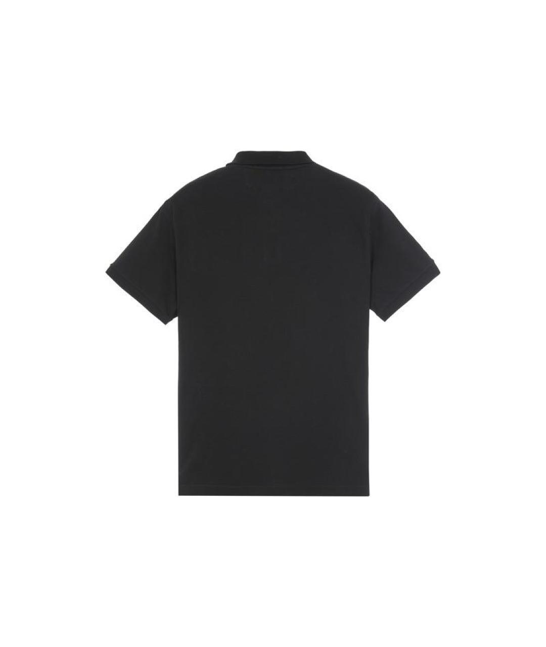 STONE ISLAND Черная хлопковая футболка, фото 2