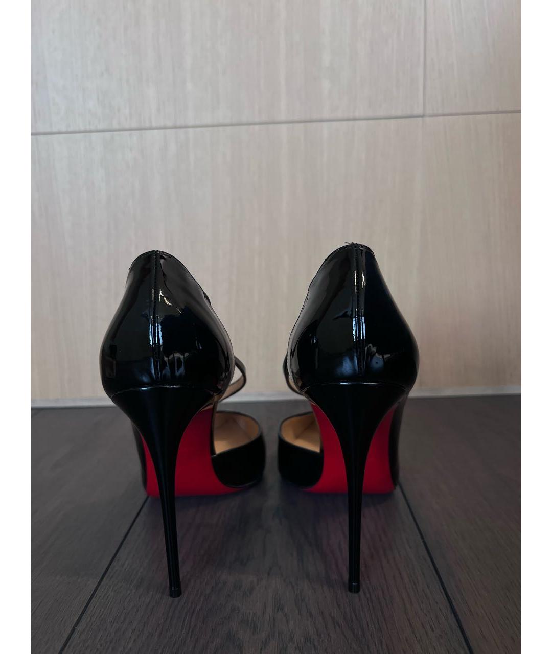 CHRISTIAN LOUBOUTIN Черные кожаные туфли, фото 3