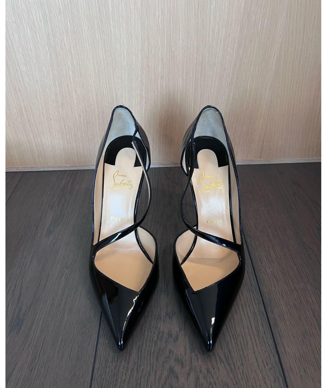 CHRISTIAN LOUBOUTIN Черные кожаные туфли, фото 4