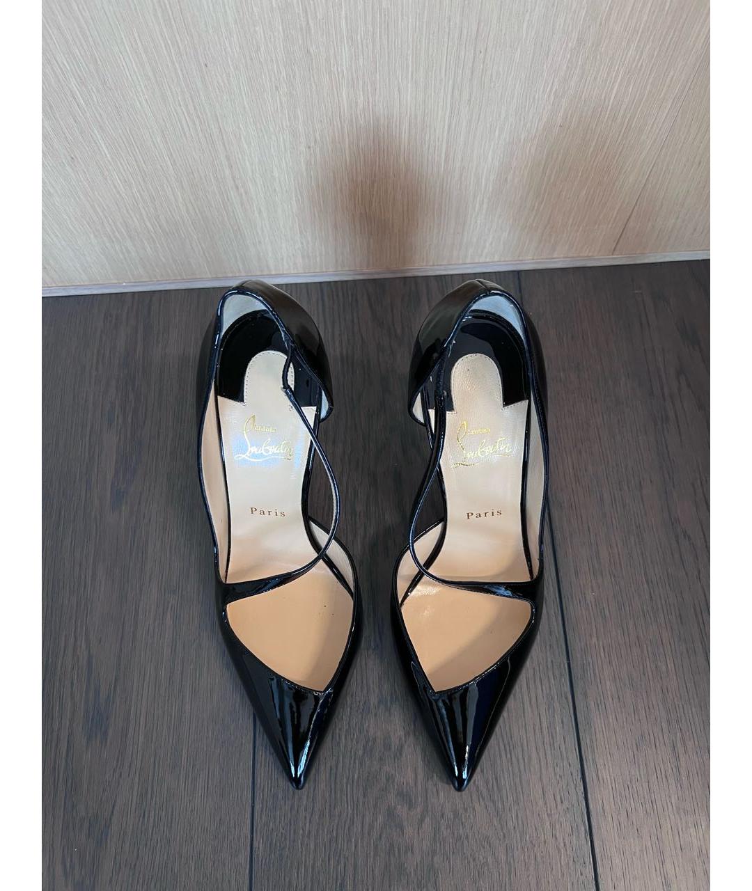 CHRISTIAN LOUBOUTIN Черные кожаные туфли, фото 7