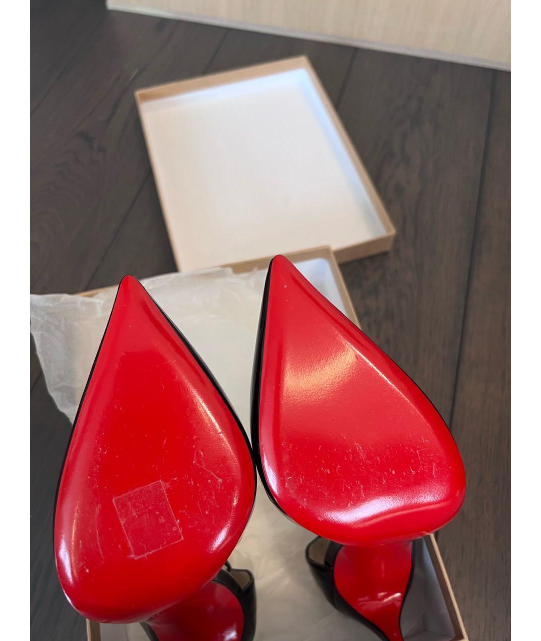 CHRISTIAN LOUBOUTIN Черные кожаные туфли, фото 8