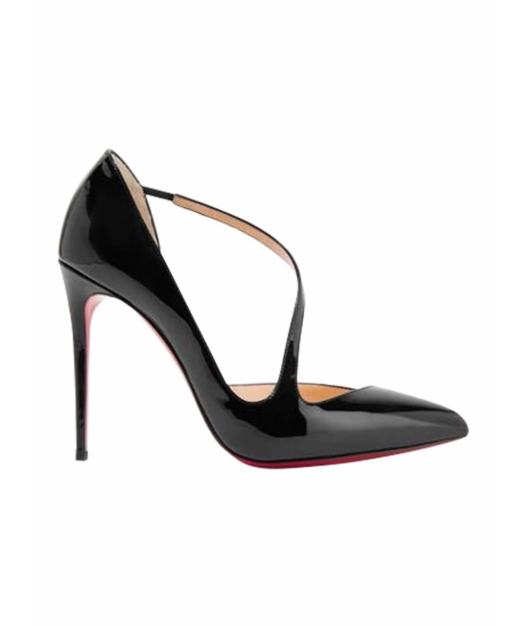 CHRISTIAN LOUBOUTIN Черные кожаные туфли, фото 1