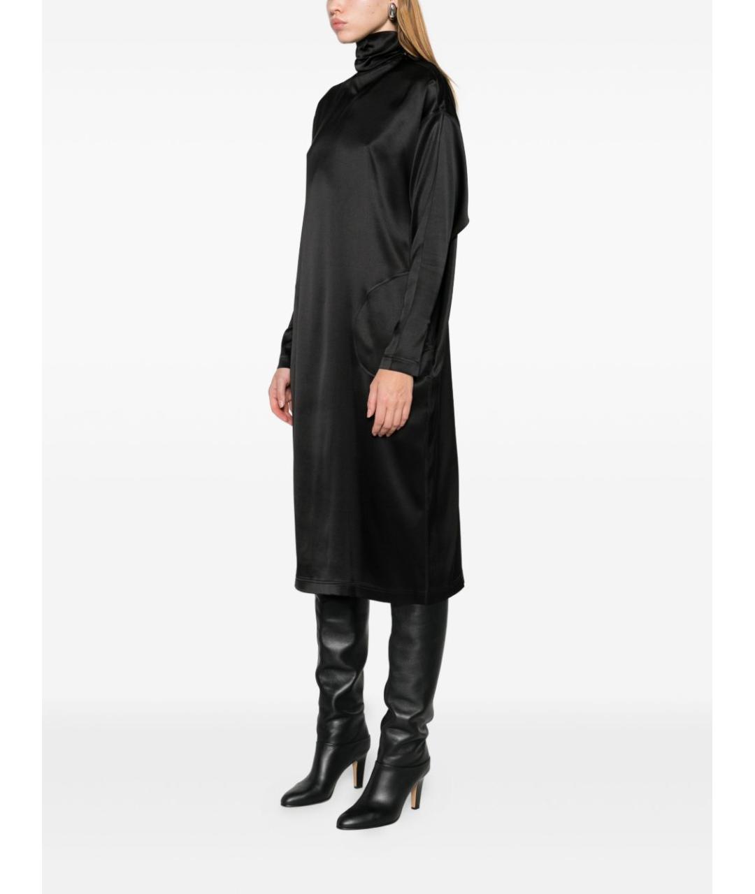PHOEBE PHILO Черное шелковое платье, фото 2