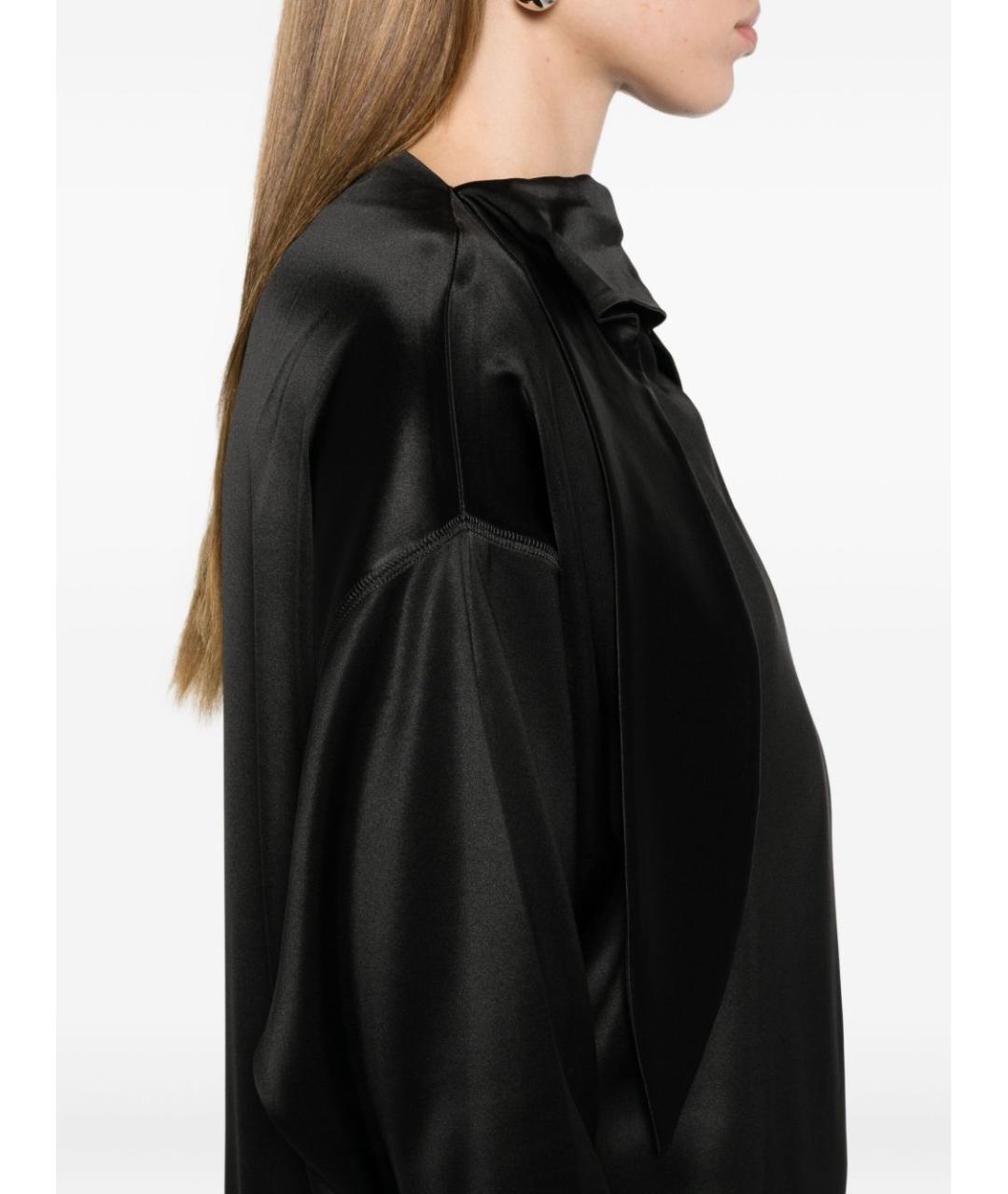 PHOEBE PHILO Черное шелковое платье, фото 4