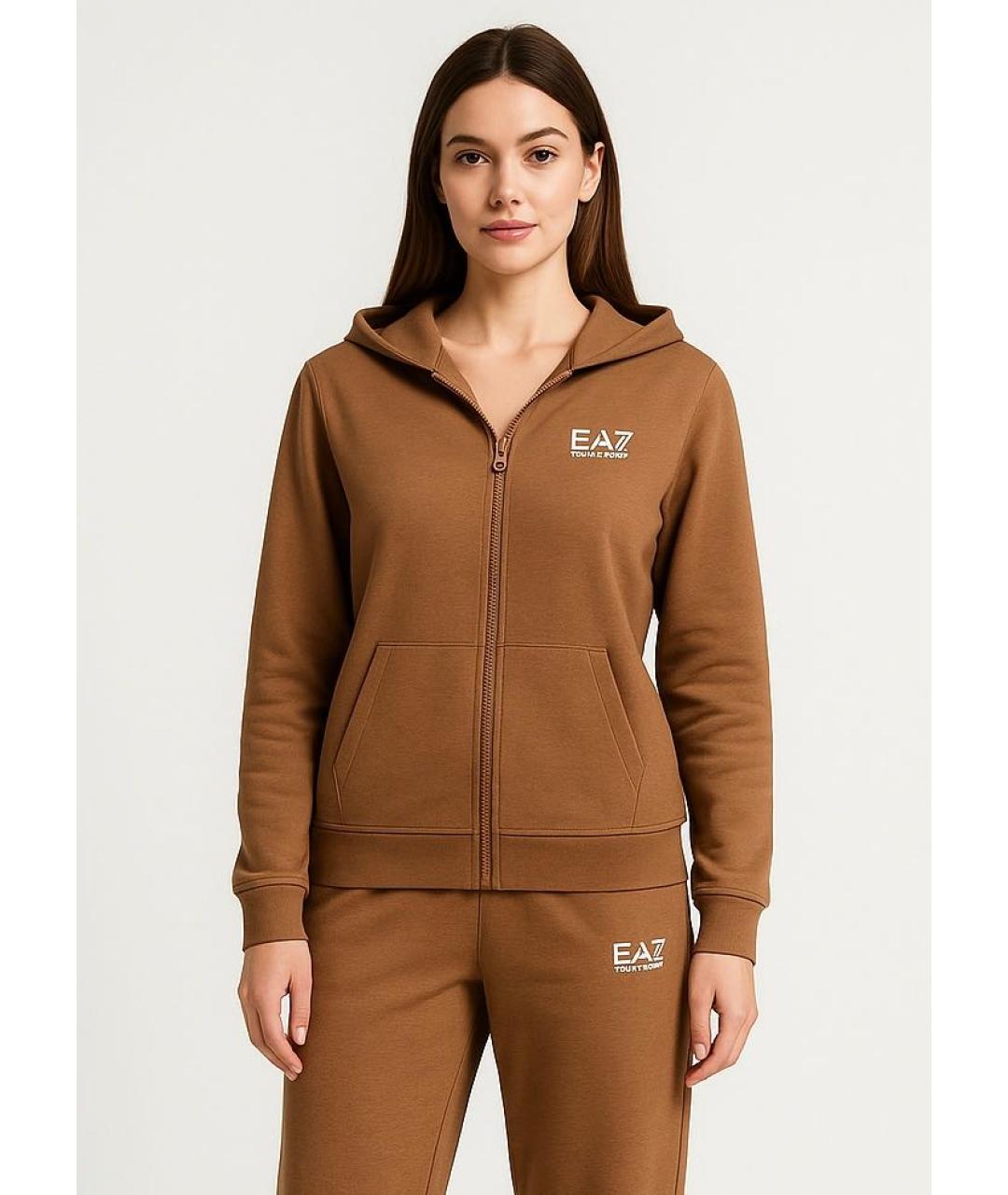 EMPORIO ARMANI Коричневый хлопковый спортивные костюмы, фото 8