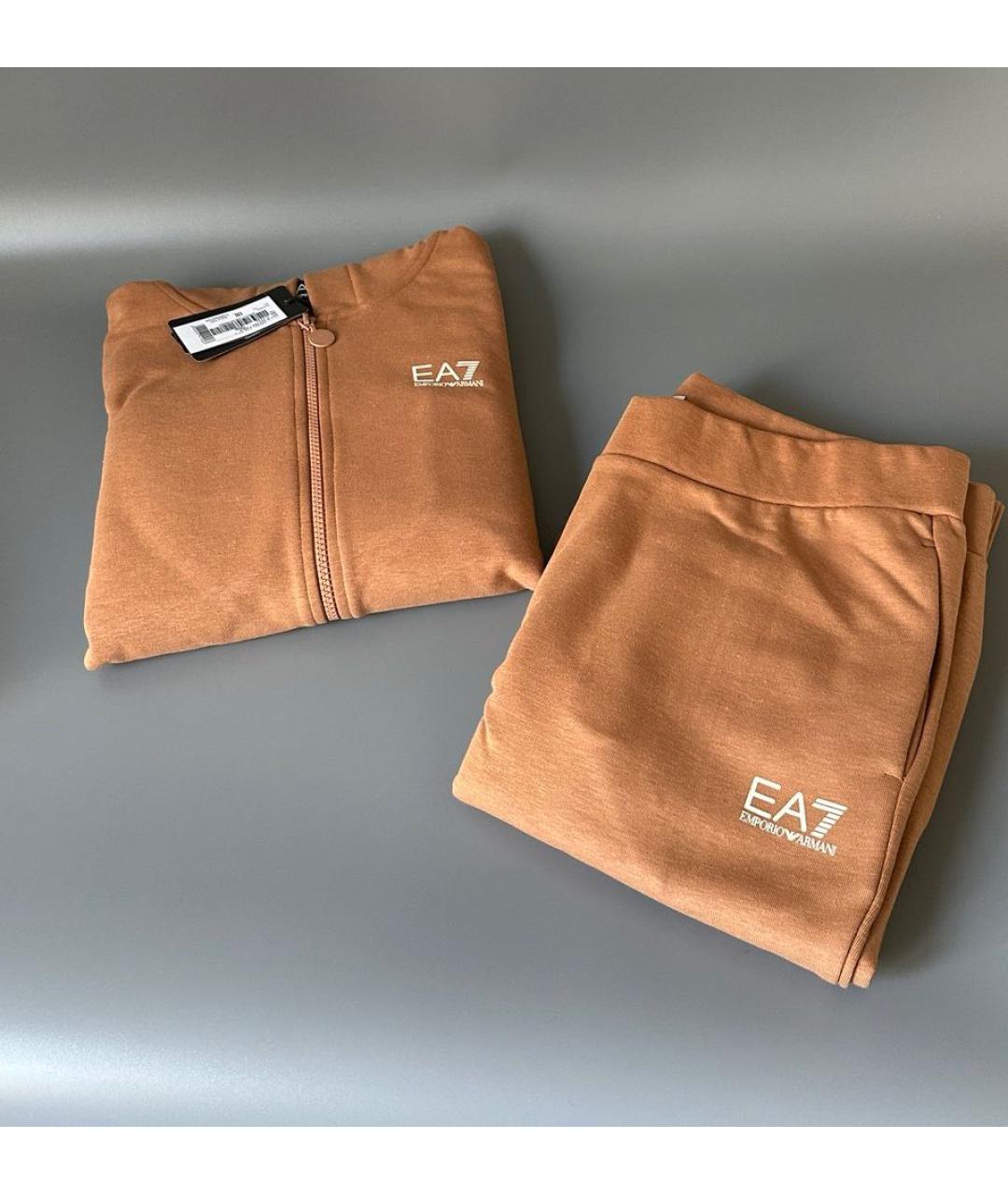 EMPORIO ARMANI Коричневый хлопковый спортивные костюмы, фото 3