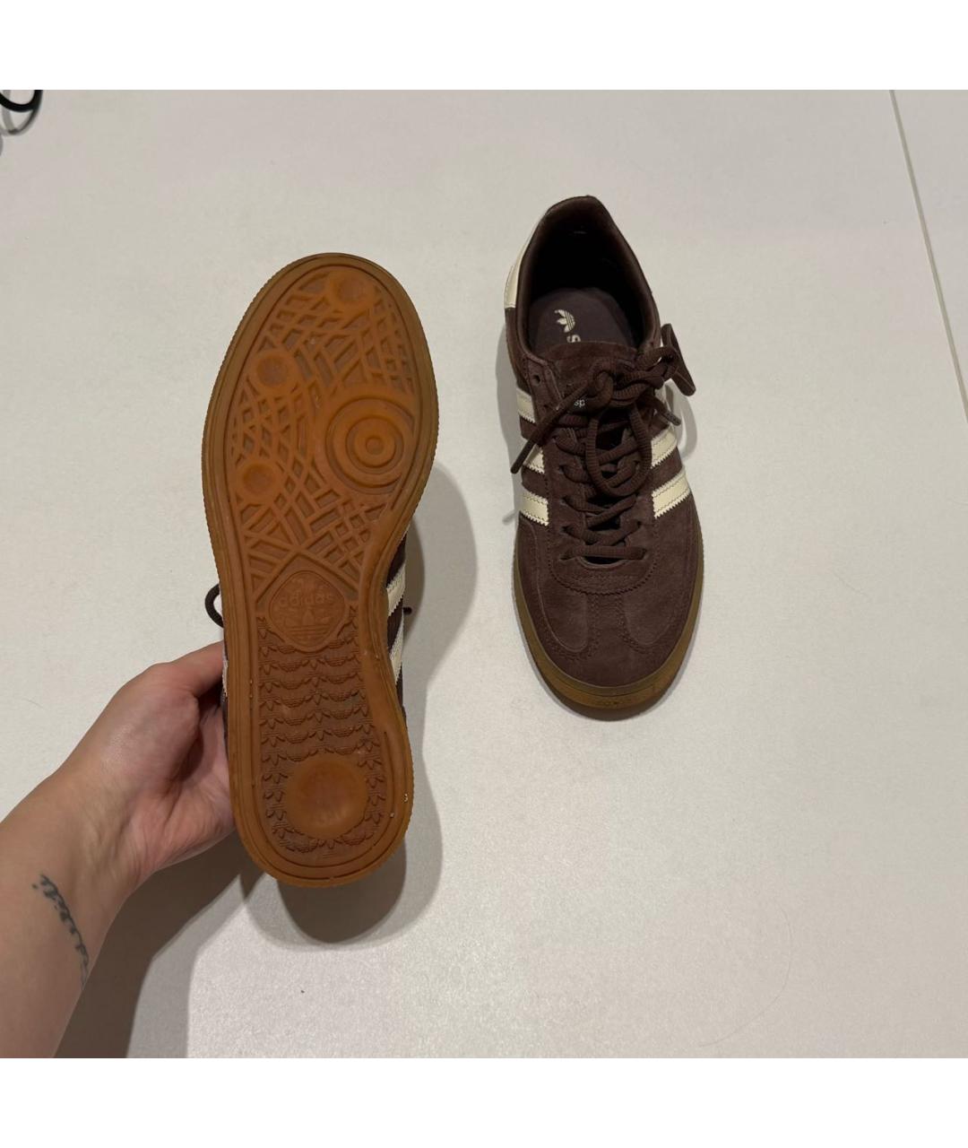 ADIDAS Коричневые замшевые кроссовки, фото 3