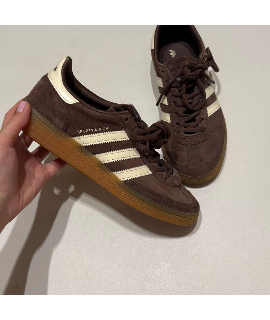 ADIDAS Коричневые замшевые кроссовки, фото 7