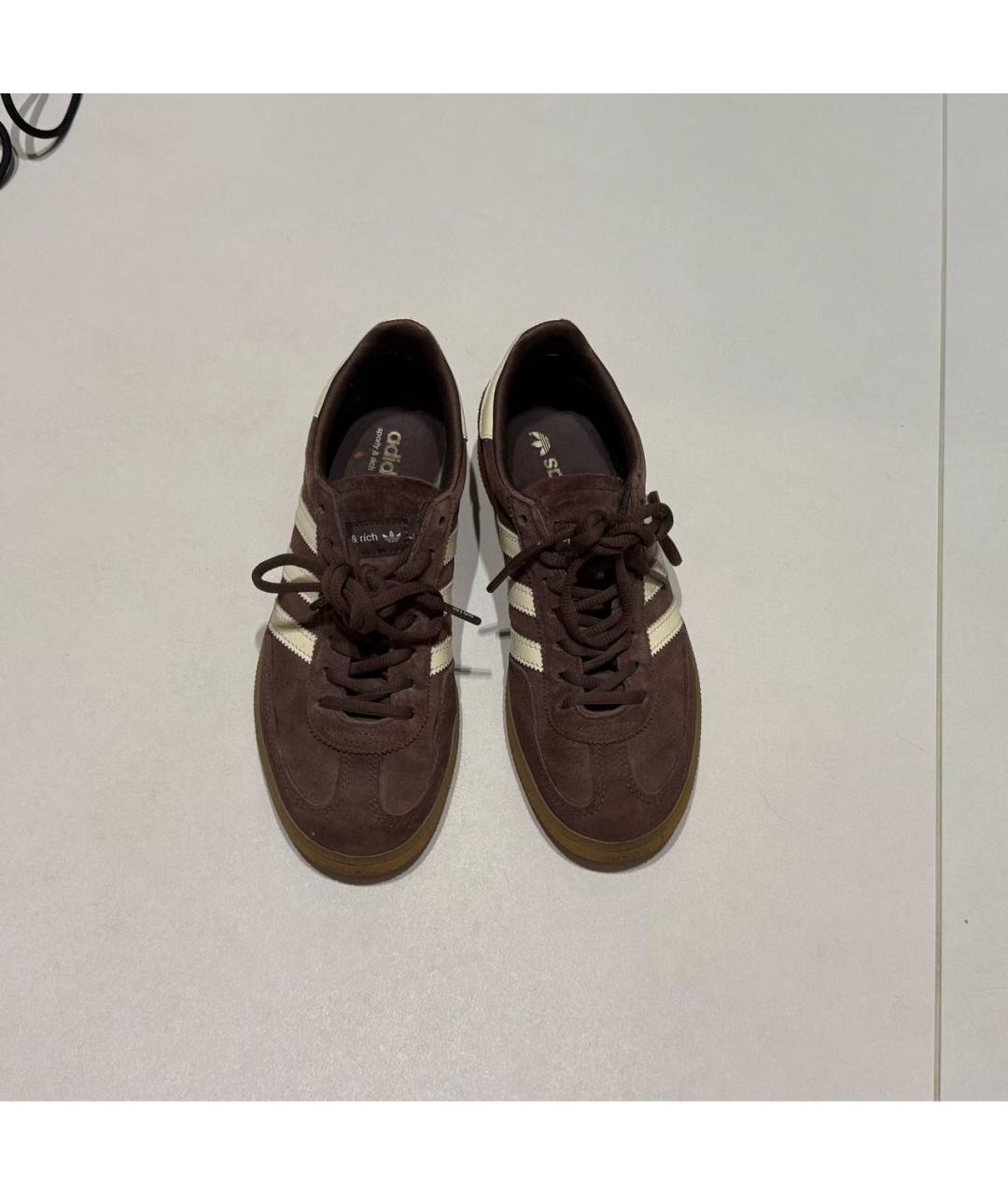 ADIDAS Коричневые замшевые кроссовки, фото 2