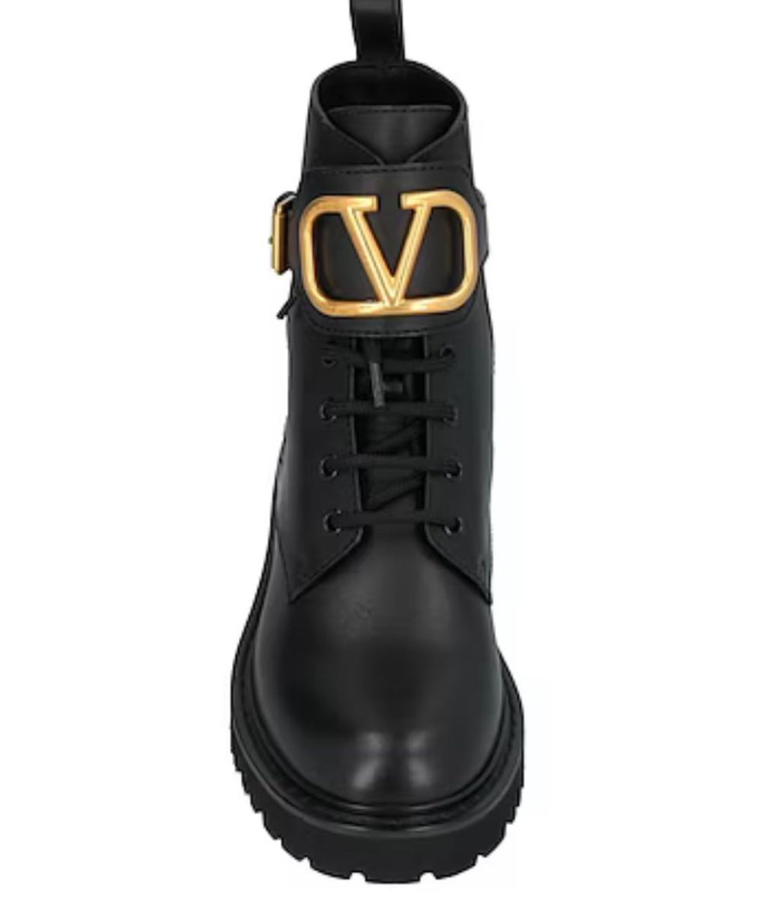 VALENTINO Черные кожаные ботинки, фото 5