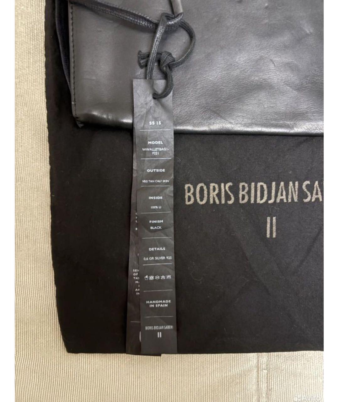 BORIS BIDJAN Черная кожаная сумка тоут, фото 2