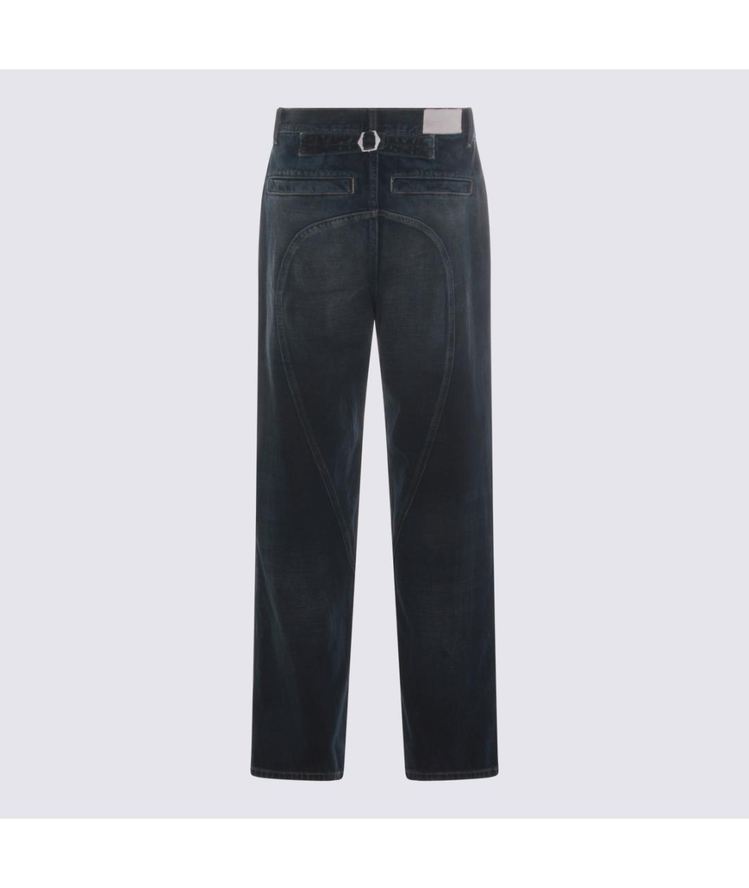 Aya Muse Черные хлопковые прямые джинсы, фото 2