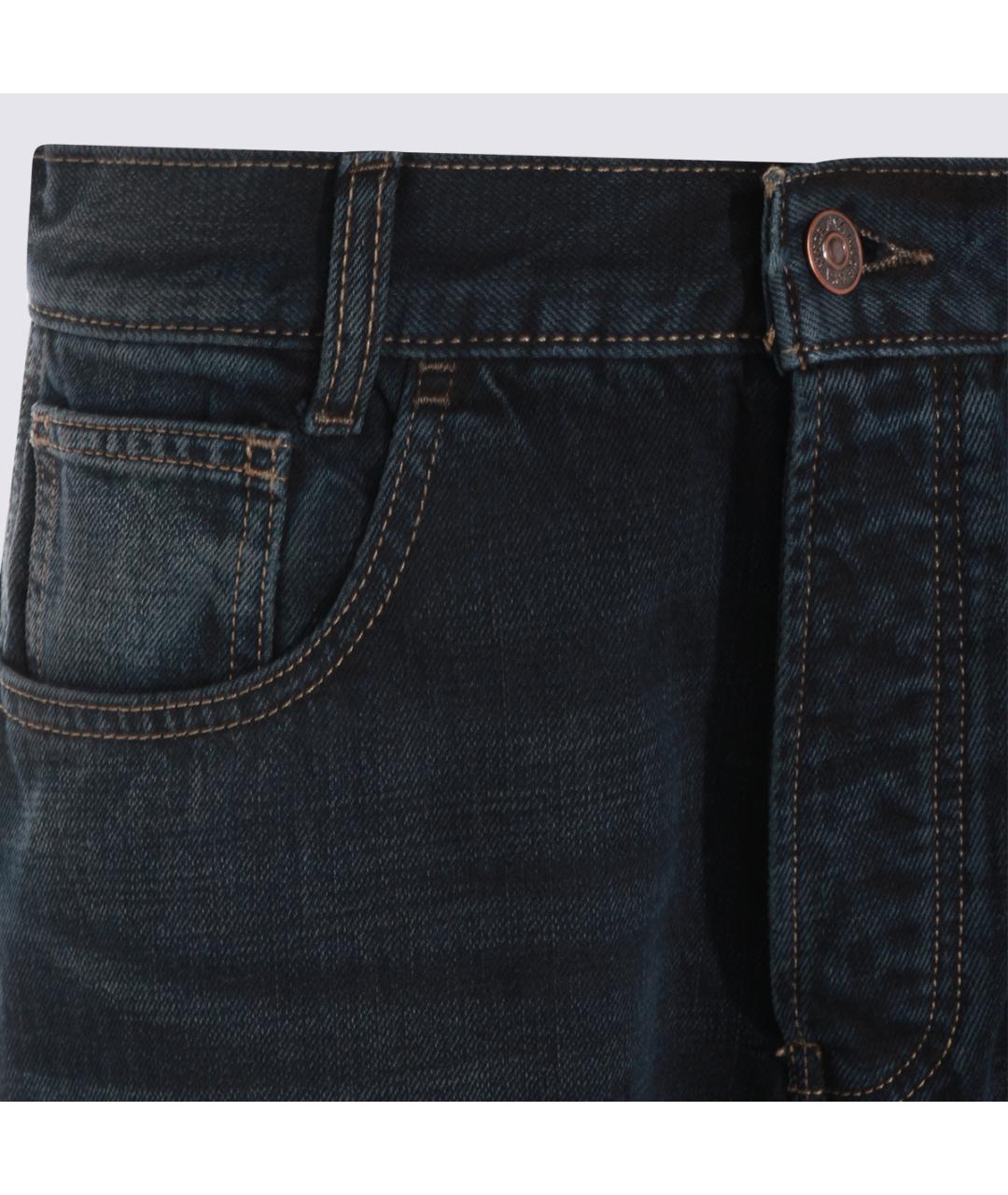 Aya Muse Черные хлопковые прямые джинсы, фото 4