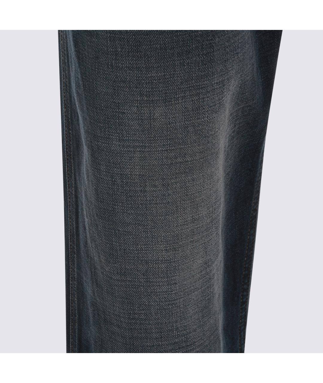 Aya Muse Черные хлопковые прямые джинсы, фото 3