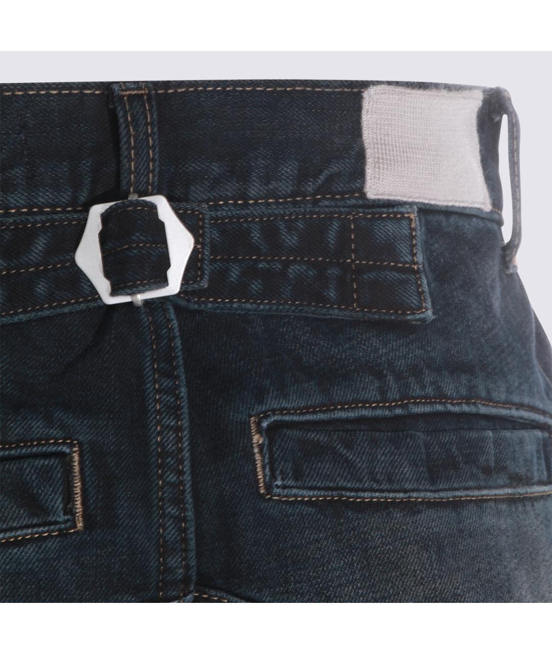 Aya Muse Черные хлопковые прямые джинсы, фото 5