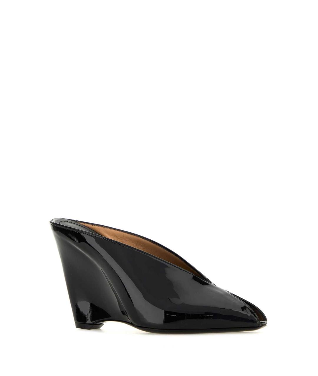 FERRAGAMO Черные мюли из лакированной кожи, фото 2