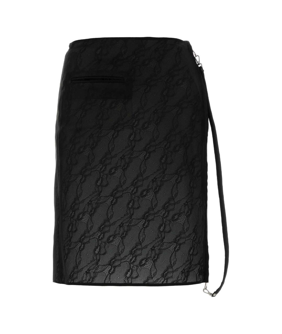 COURREGES Черная полиэстеровая юбка миди, фото 1