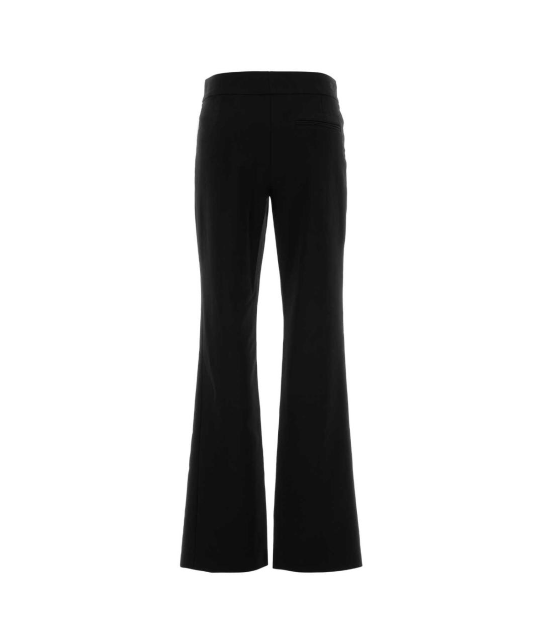 COURREGES Черные полиэстеровые прямые брюки, фото 2