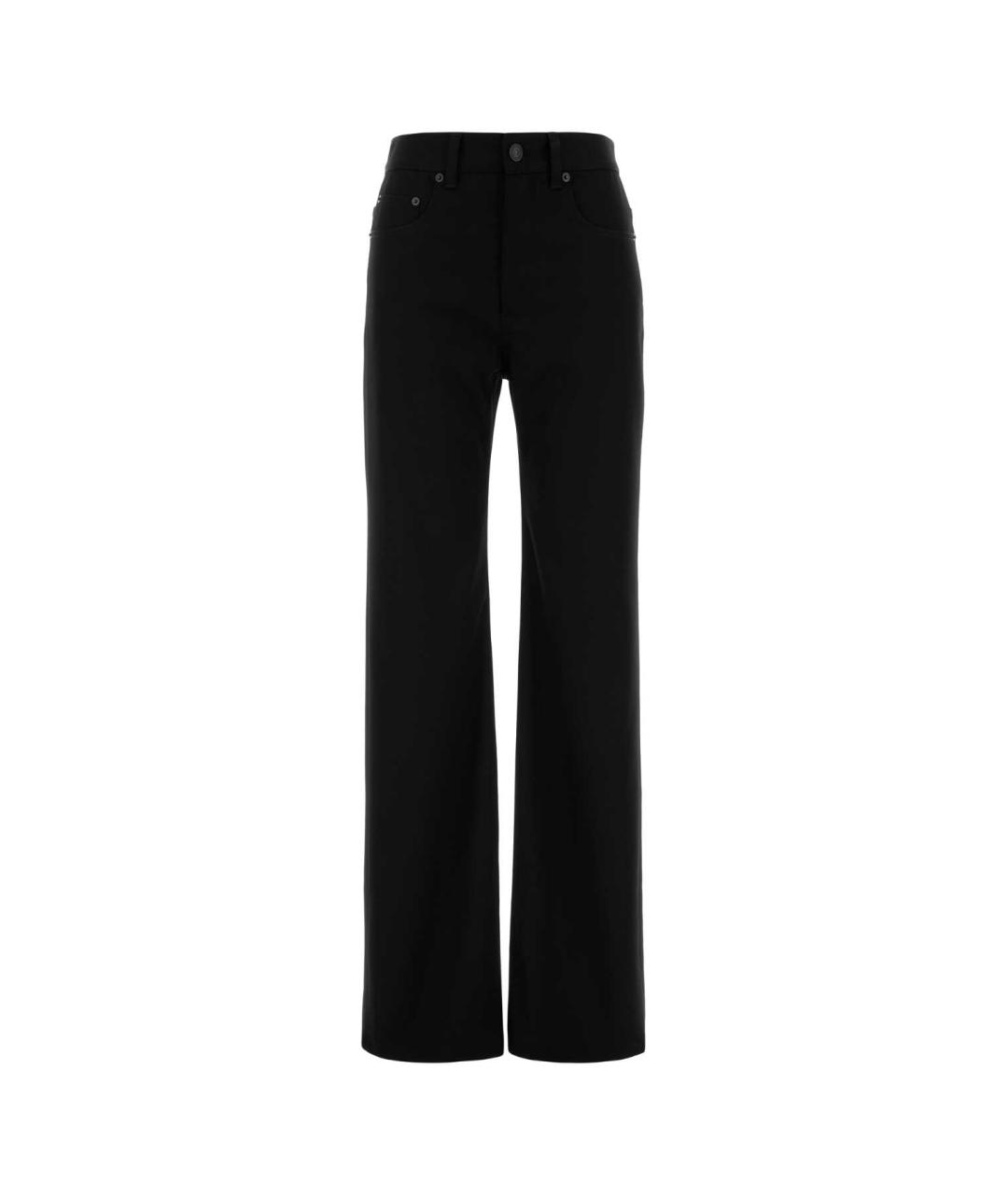 BALENCIAGA Черные шерстяные прямые брюки, фото 1