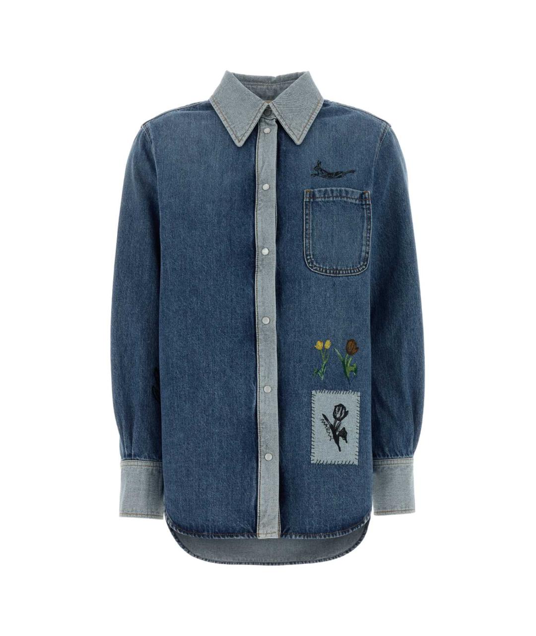 MARNI Синяя хлопковая рубашка, фото 1