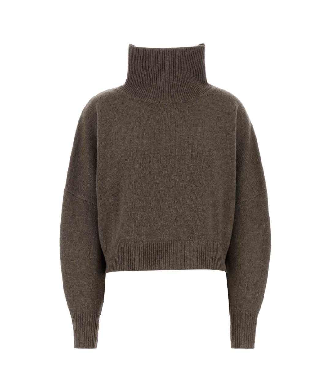 LOULOU STUDIO Коричневый шерстяной джемпер / свитер, фото 1