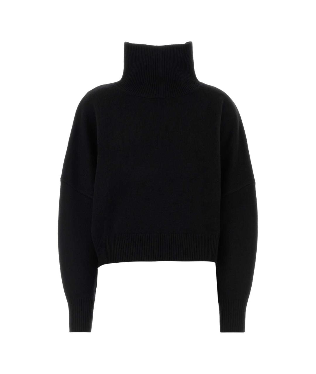 LOULOU STUDIO Черный шерстяной джемпер / свитер, фото 2
