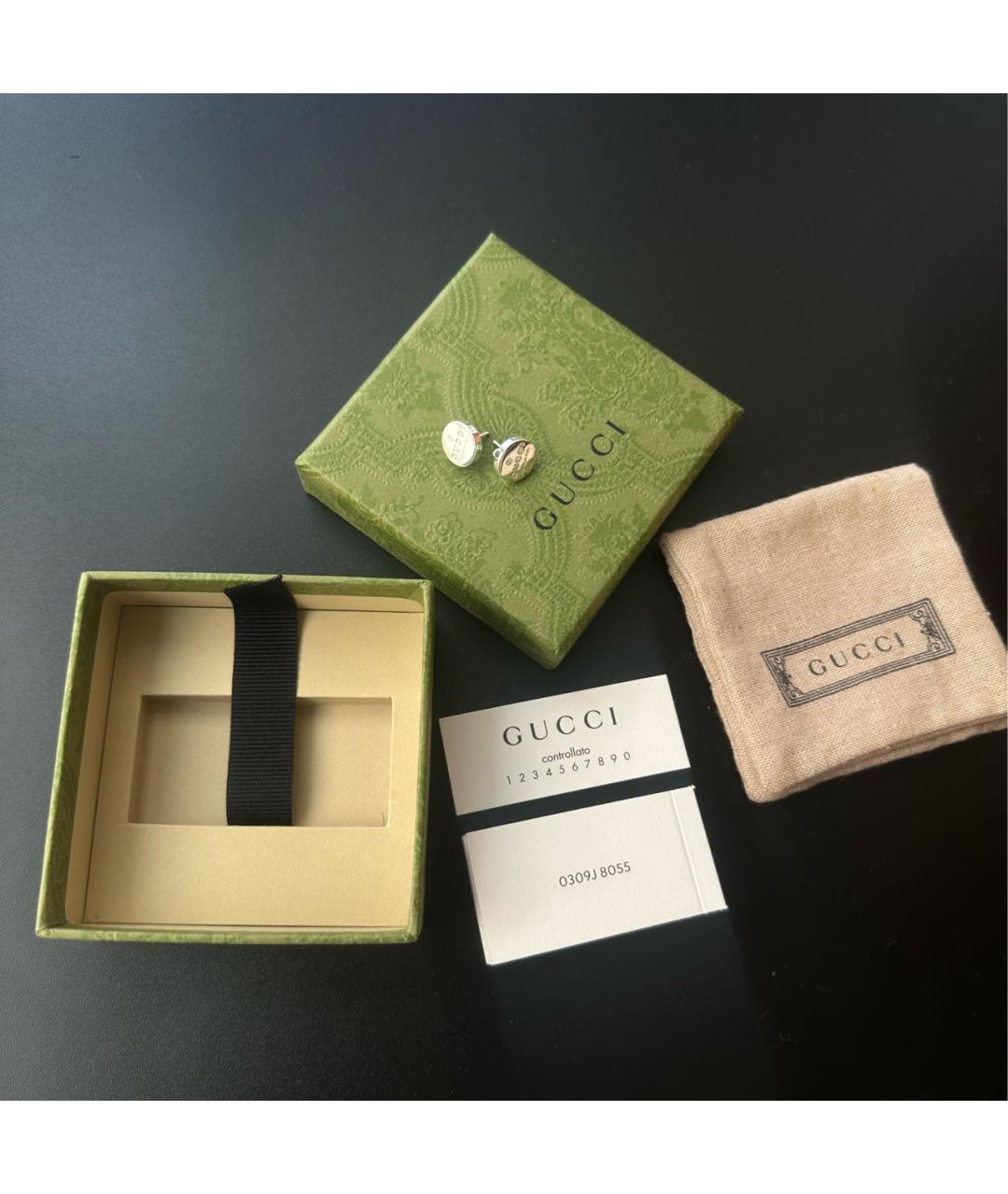GUCCI Серебряные серебряные серьги, фото 5
