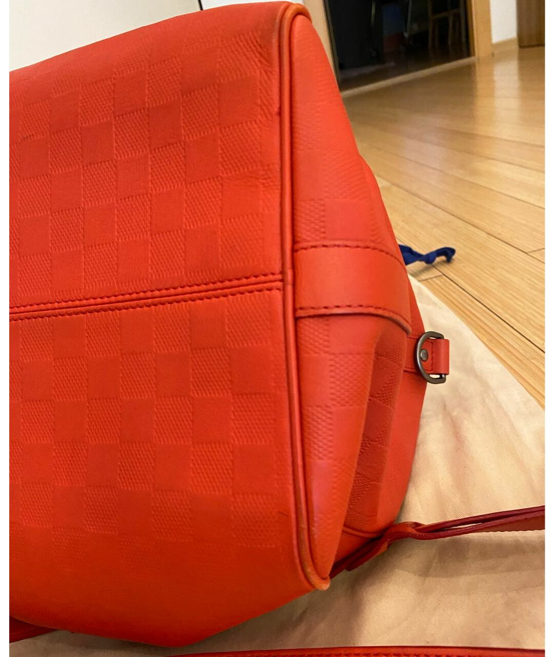 LOUIS VUITTON PRE-OWNED Коралловая кожаная дорожная/спортивная сумка, фото 7