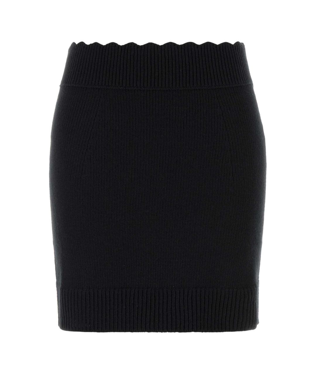CHLOE Черная шерстяная юбка мини, фото 1