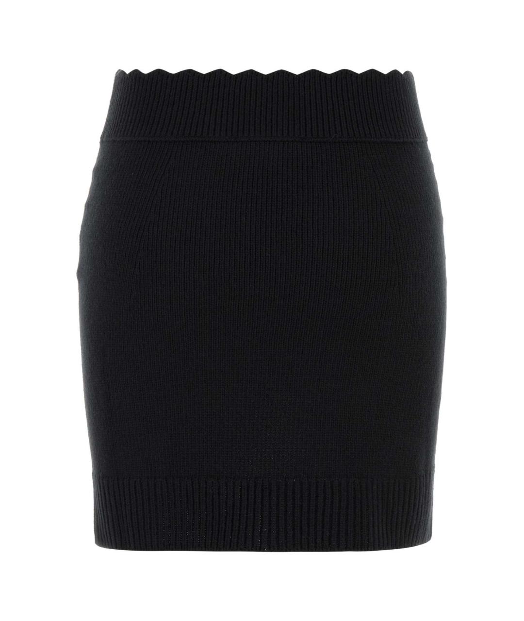 CHLOE Черная шерстяная юбка мини, фото 2