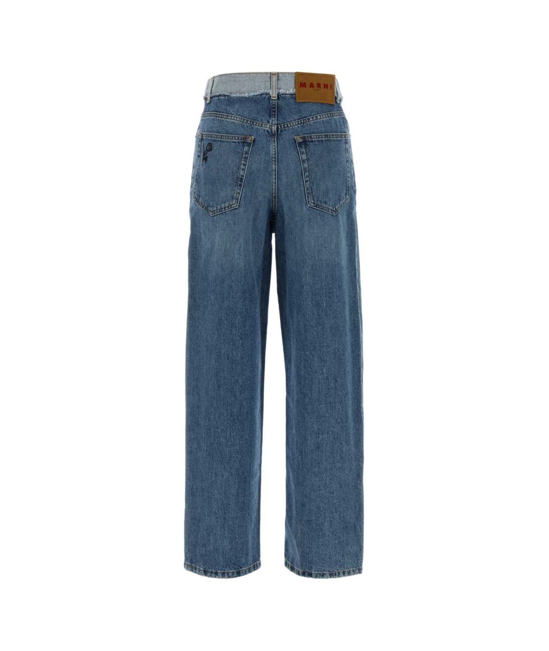 MARNI Синие хлопковые прямые джинсы, фото 2