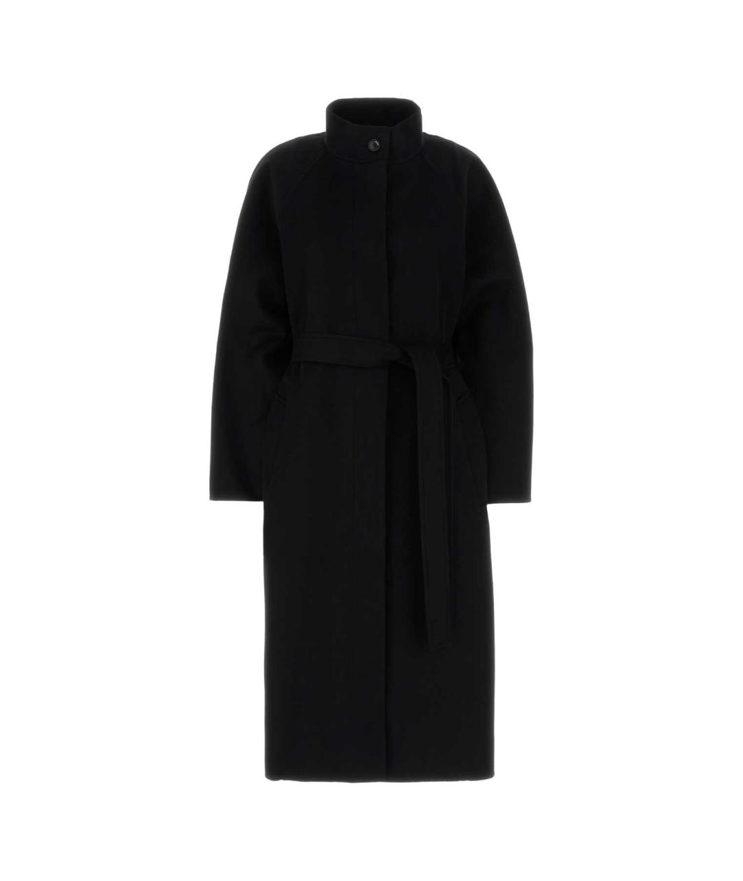 LOEWE Черное шерстяное пальто, фото 1