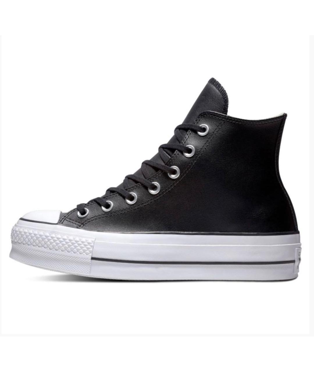 CONVERSE Черные кожаные кеды, фото 6