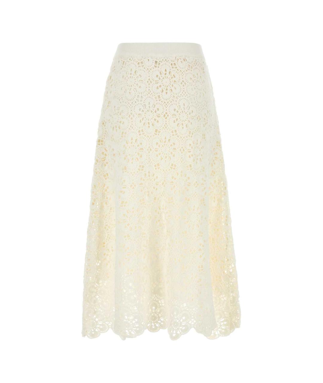FARM RIO Белая хлопковая юбка миди, фото 2