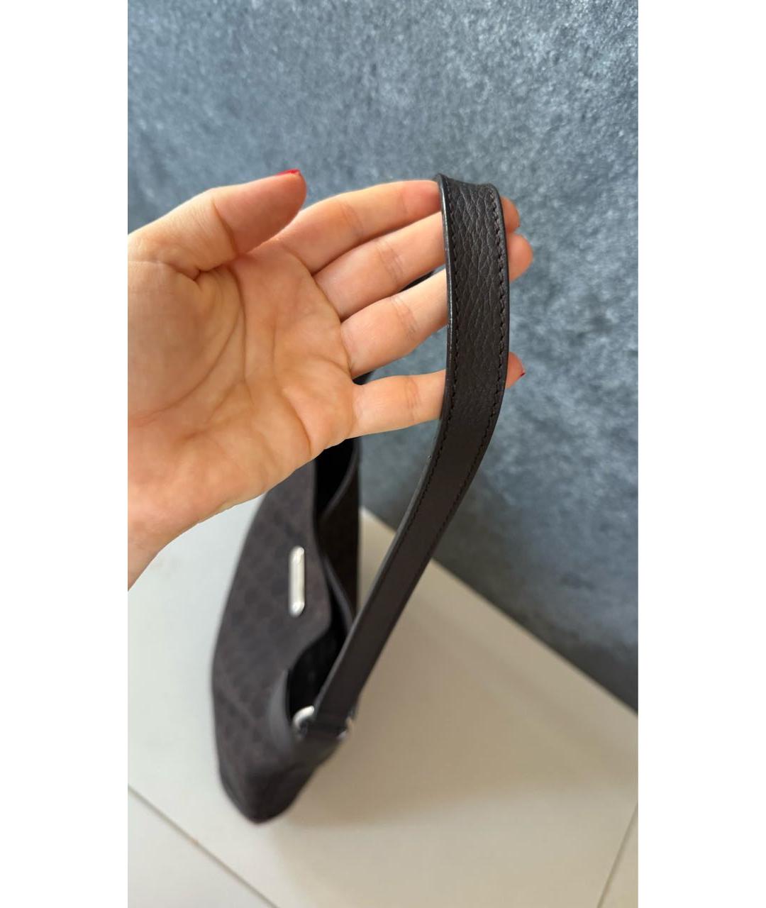 GUCCI Черная кожаная сумка с короткими ручками, фото 5