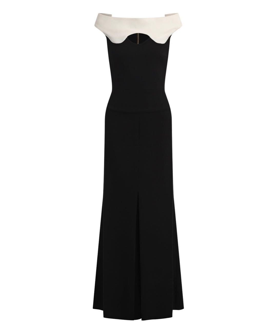 ROLAND MOURET Черное вискозное вечернее платье, фото 5