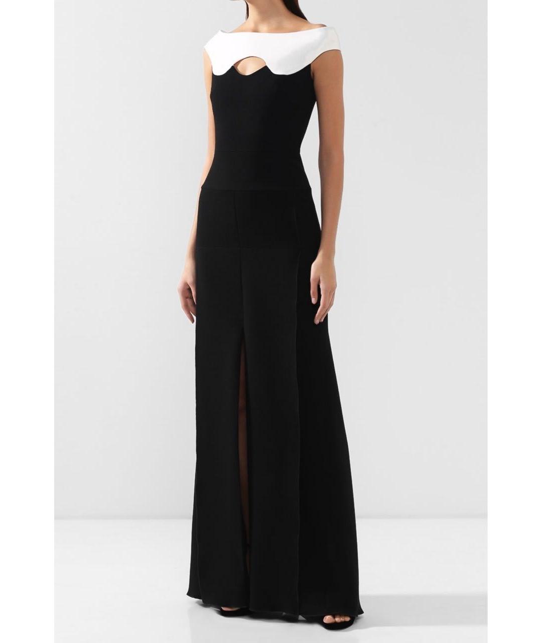 ROLAND MOURET Черное вискозное вечернее платье, фото 4