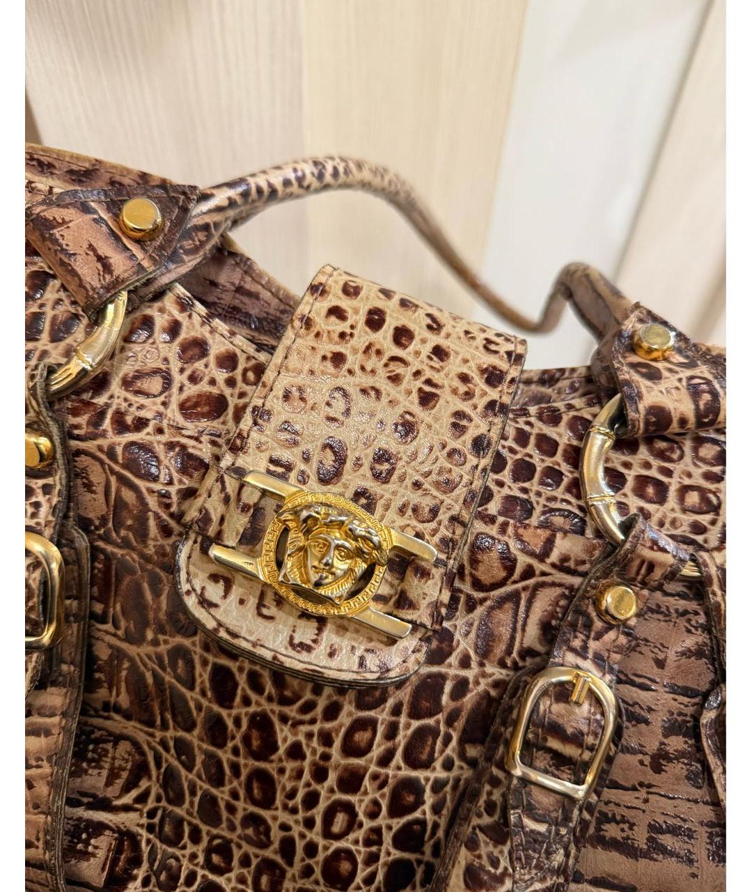VERSACE Кожаная сумка через плечо, фото 6