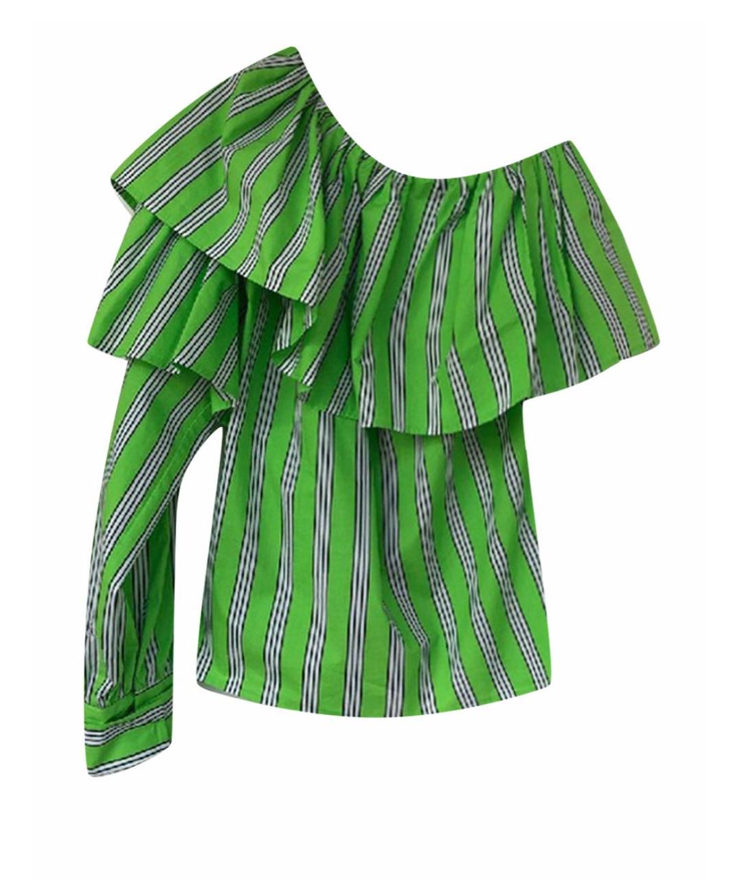 MSGM Зеленая хлопковая рубашка, фото 8