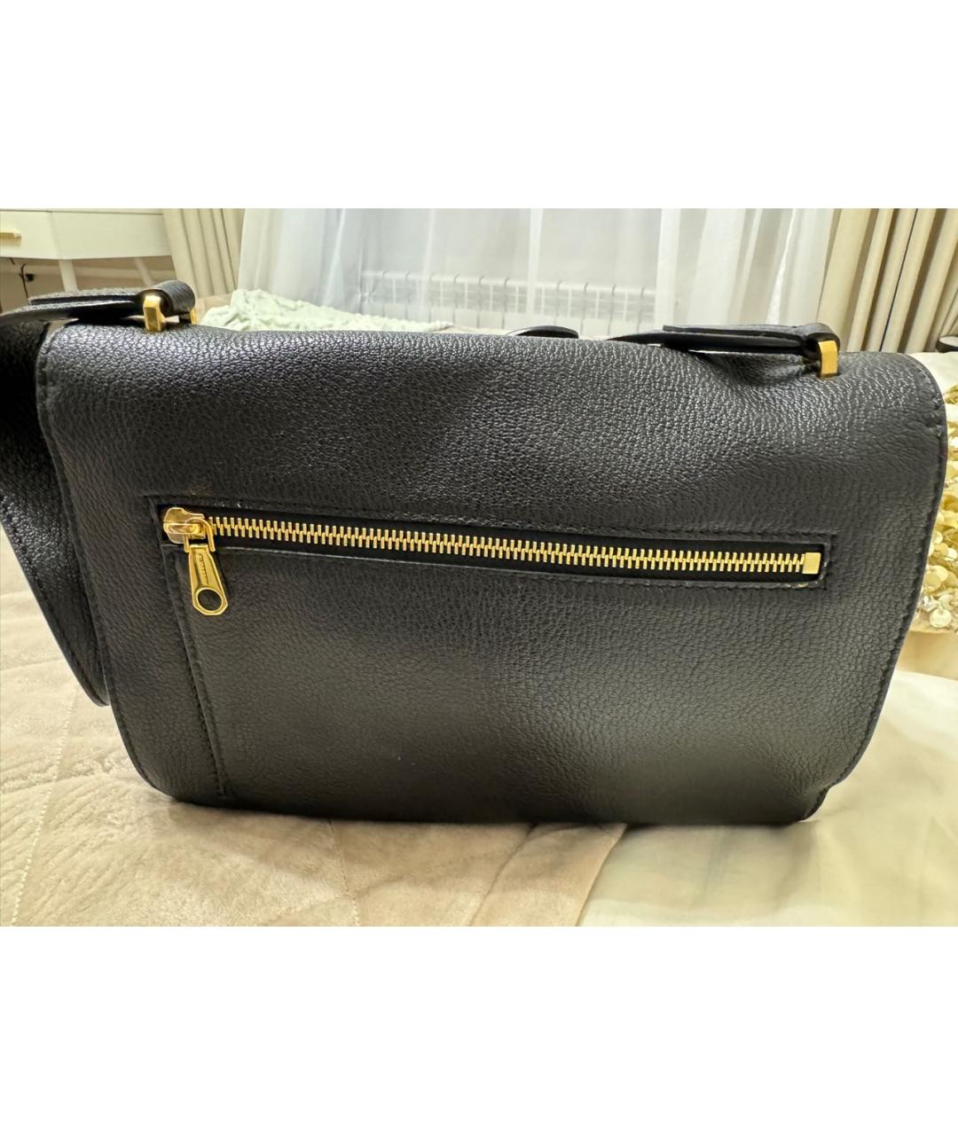 BURBERRY Черная кожаная сумка через плечо, фото 3